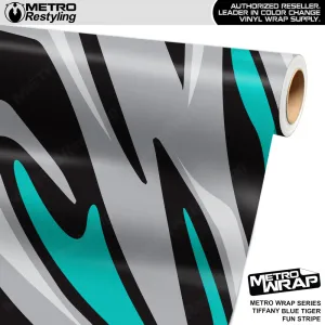 Metro Wrap Fun Stripe Tiffany Blue Tiger Camouflage Vinyl Film