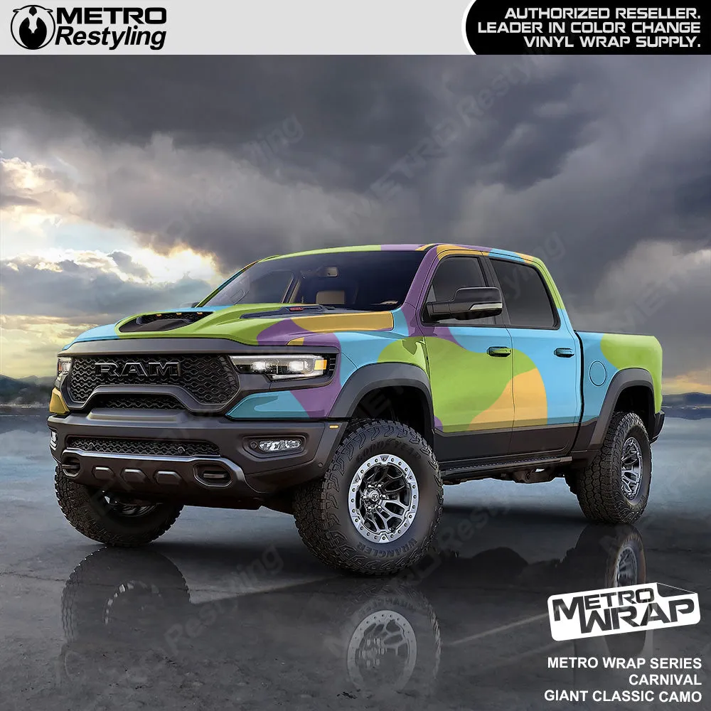 Metro Wrap Giant Classic Carnival Camouflage Vinyl Film