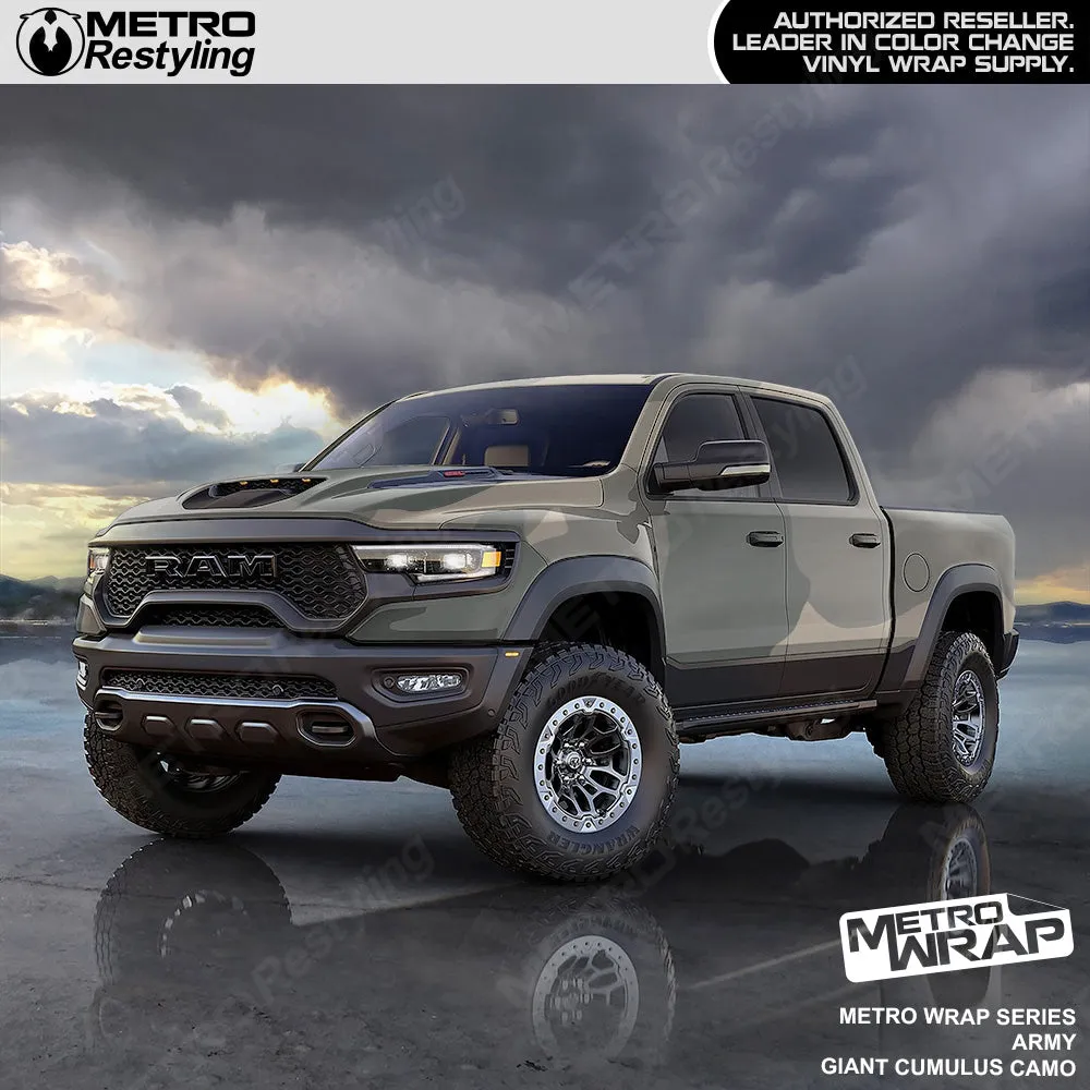 Metro Wrap Giant Cumulus Army Camouflage Vinyl Film