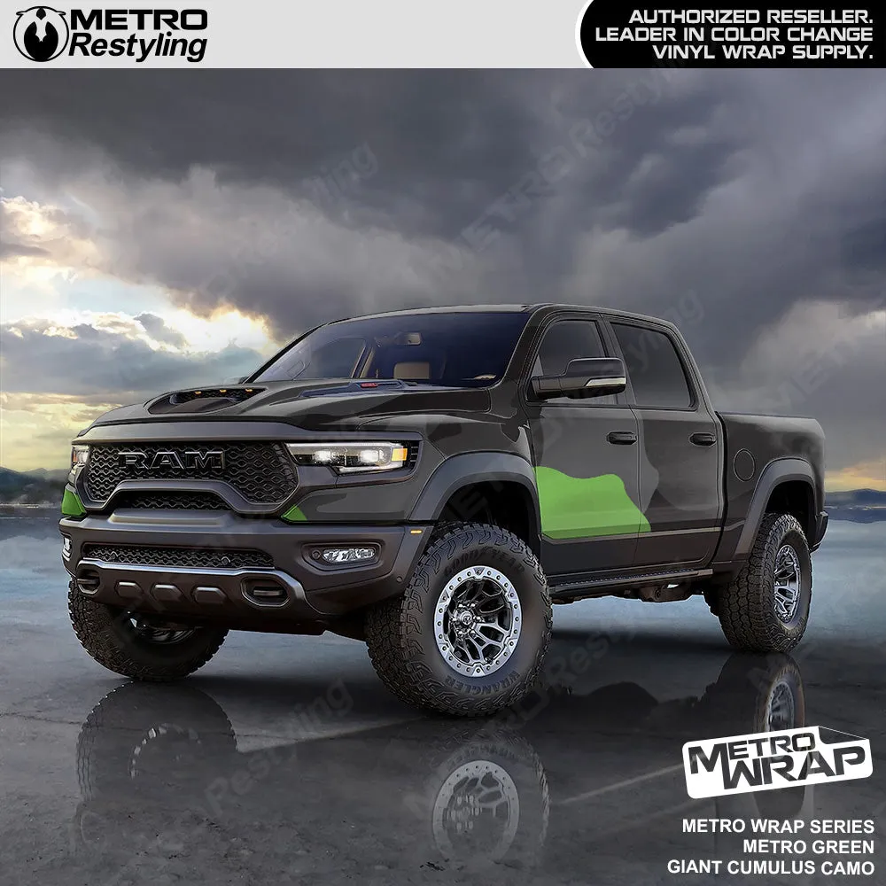 Metro Wrap Giant Cumulus Metro Green Camouflage Vinyl Film