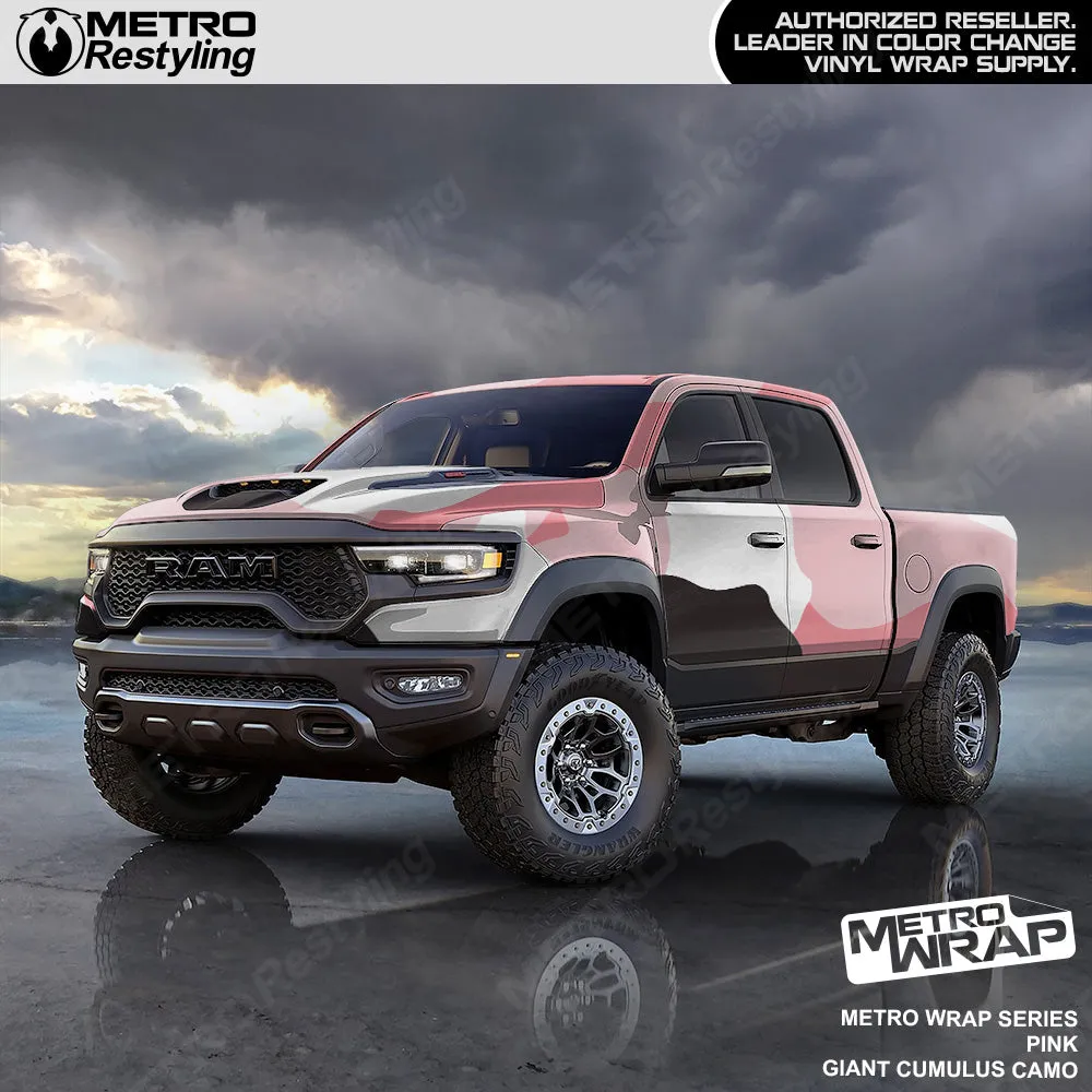 Metro Wrap Giant Cumulus Pink Camouflage Vinyl Film