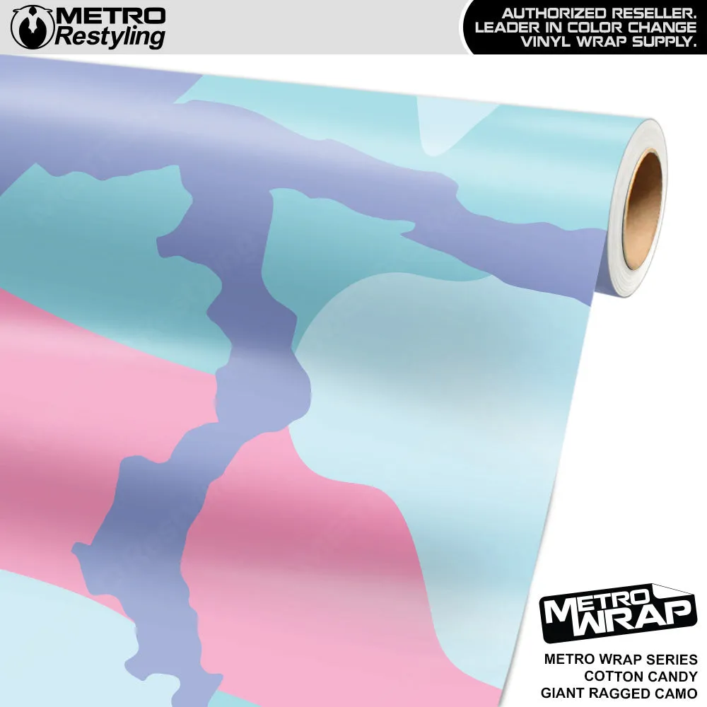 Metro Wrap Giant Ragged Cotton Candy Camouflage Vinyl Film