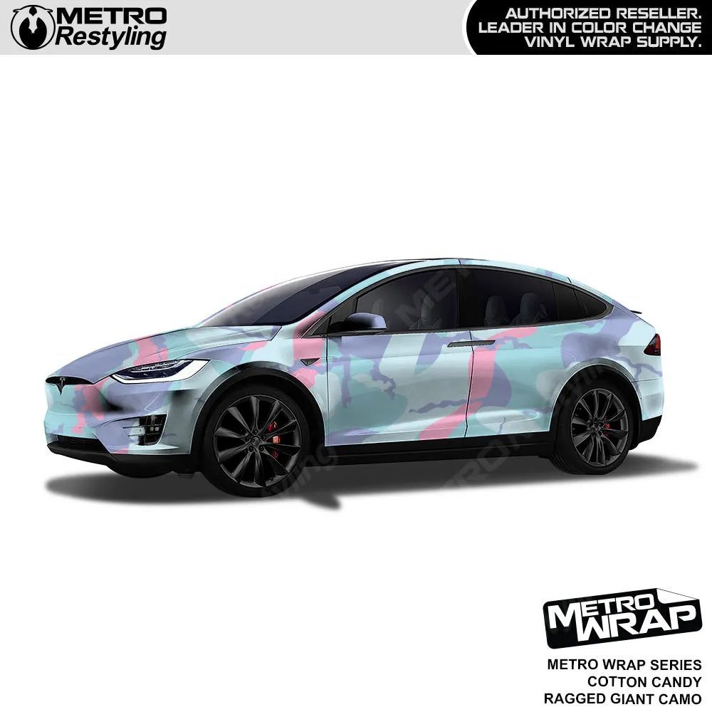 Metro Wrap Giant Ragged Cotton Candy Camouflage Vinyl Film