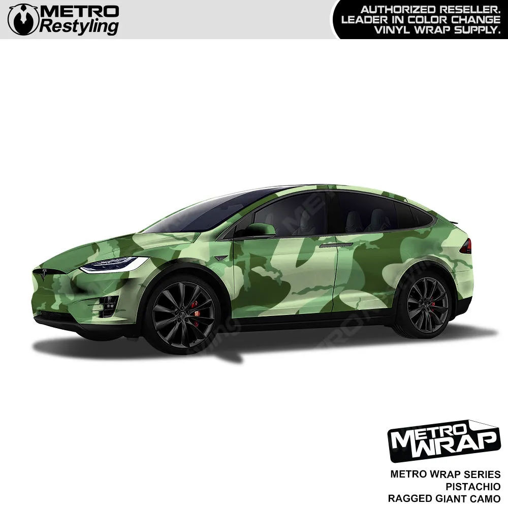 Metro Wrap Giant Ragged Pistachio Camouflage Vinyl Film