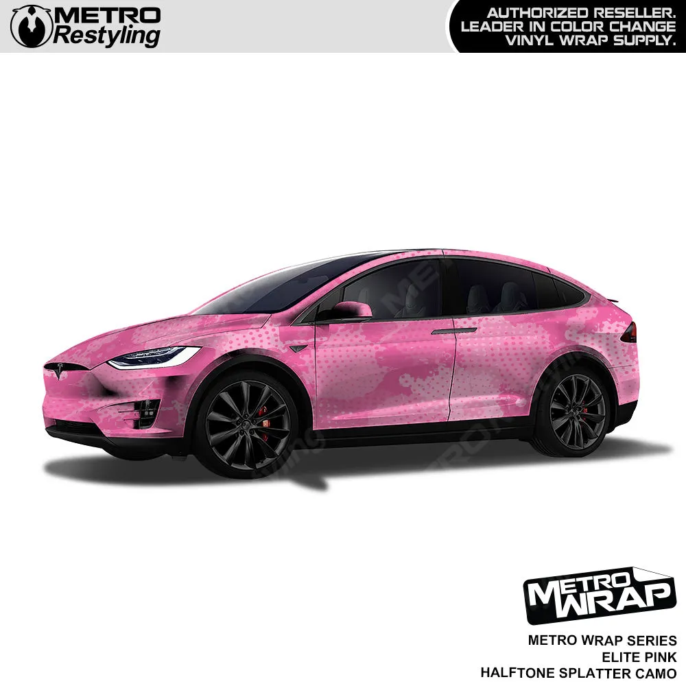 Metro Wrap Halftone Splatter Elite Pink Camouflage Vinyl Film