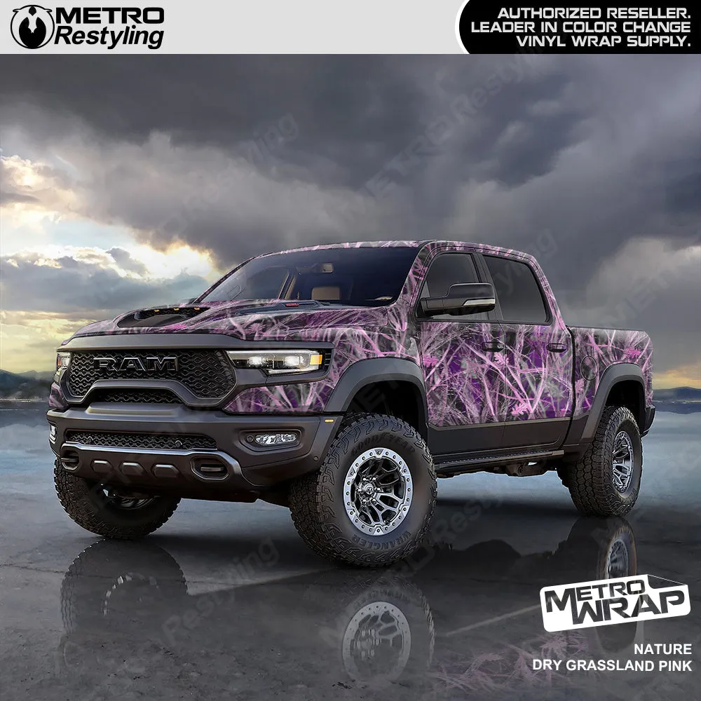 Metro Wrap HD Dry Grassland Pink Nature Camouflage Vinyl Film