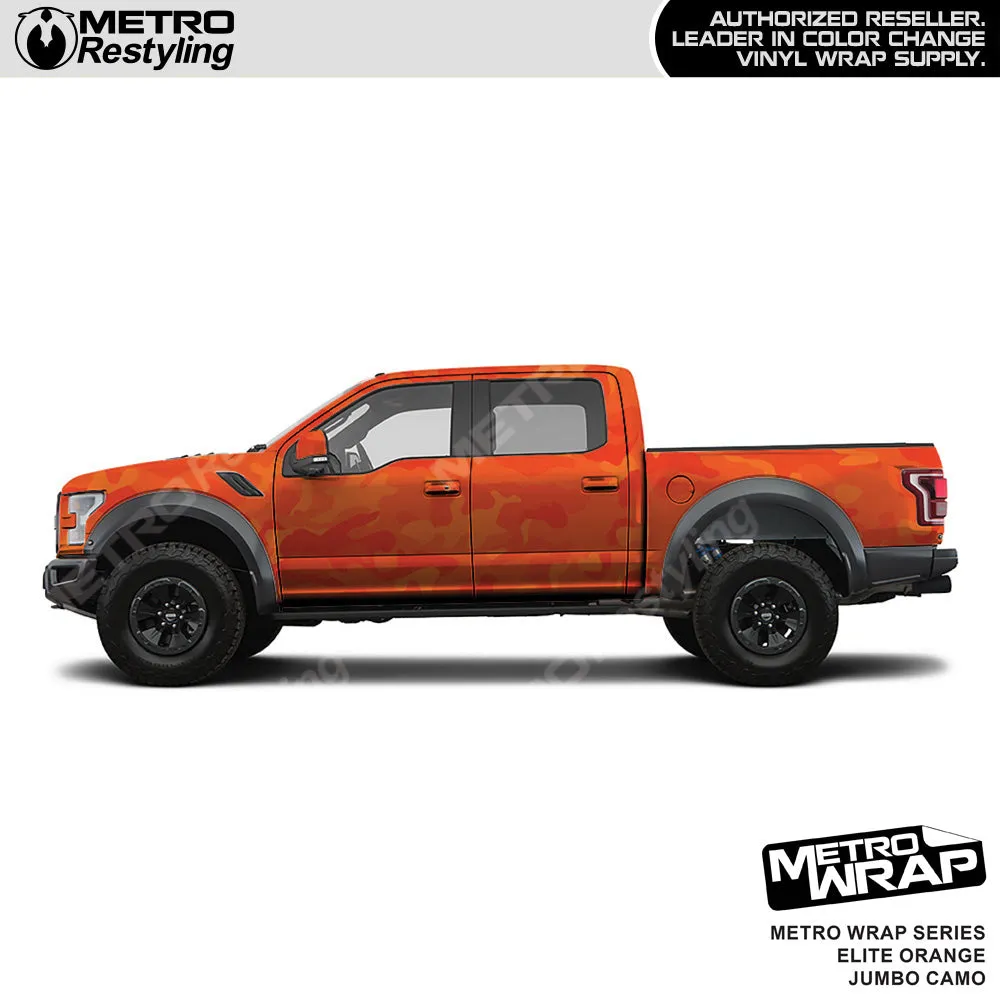 Metro Wrap Jumbo Classic Elite Orange Camouflage Vinyl Film