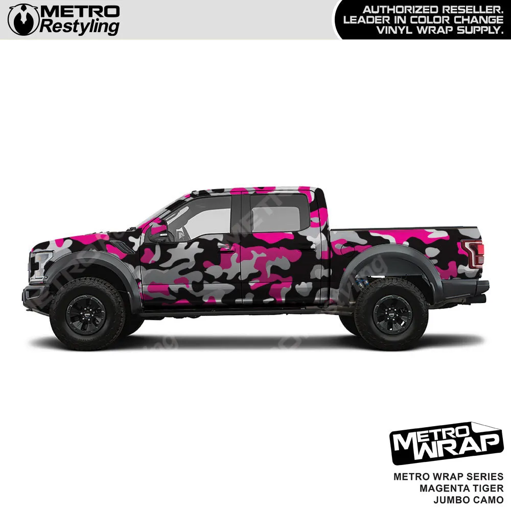 Metro Wrap Jumbo Classic Magenta Tiger Camouflage Vinyl Film