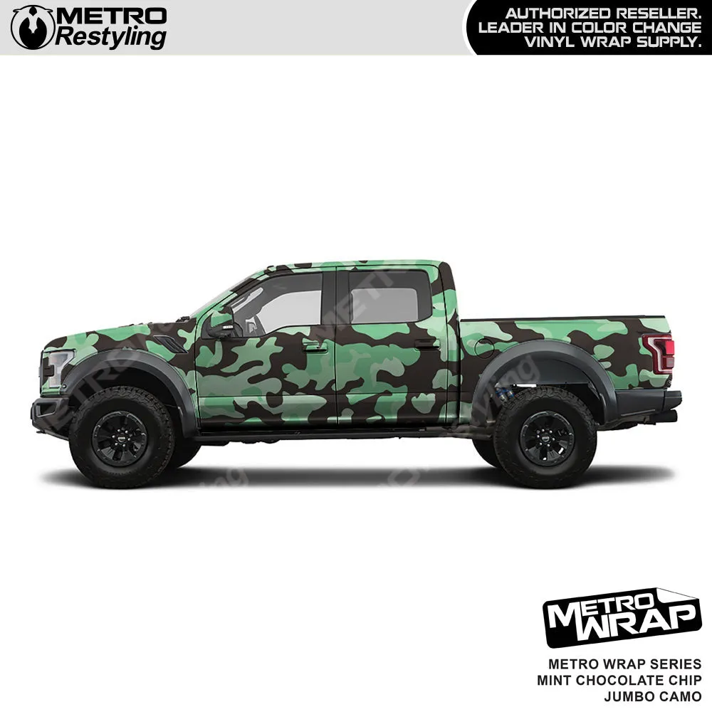 Metro Wrap Jumbo Classic Mint Chocolate Chip Camouflage Vinyl Film