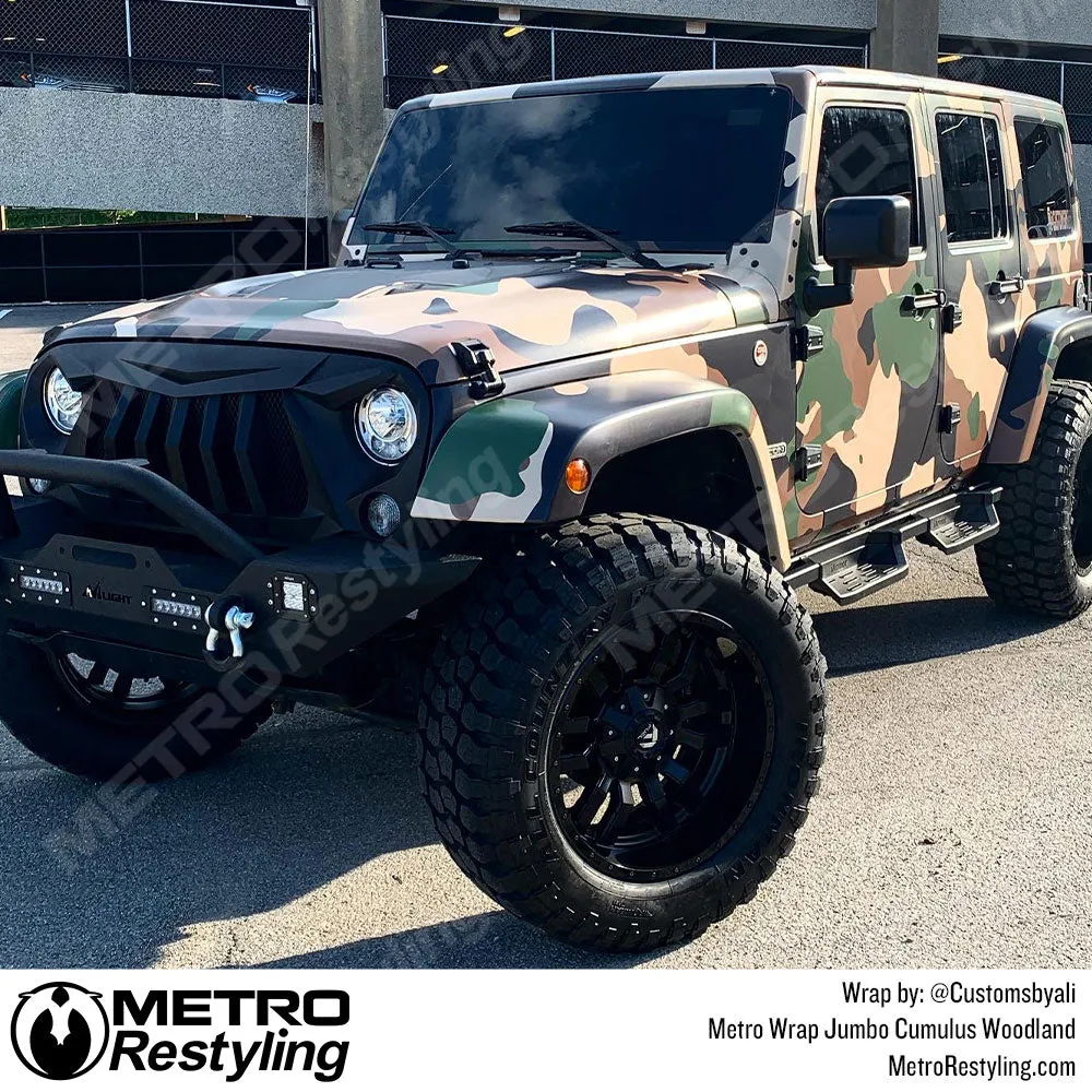 Metro Wrap Jumbo Cumulus Woodland Camouflage Vinyl Film