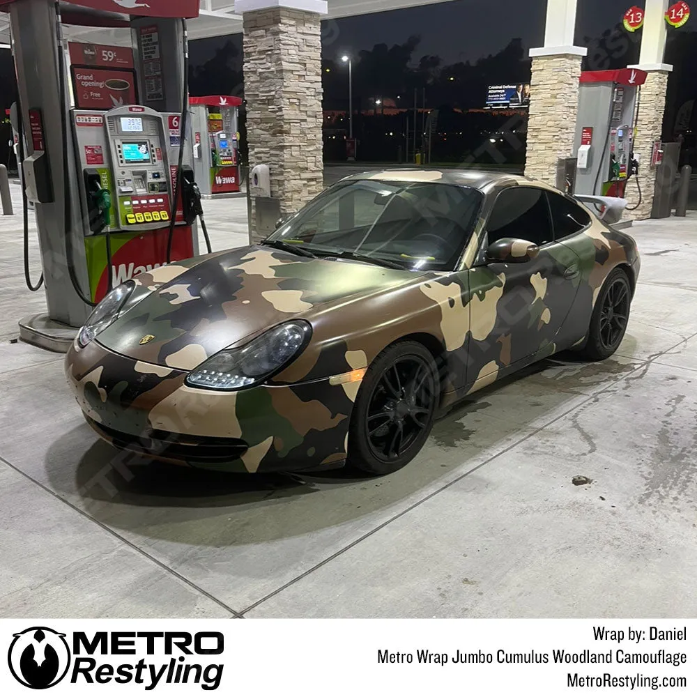 Metro Wrap Jumbo Cumulus Woodland Camouflage Vinyl Film