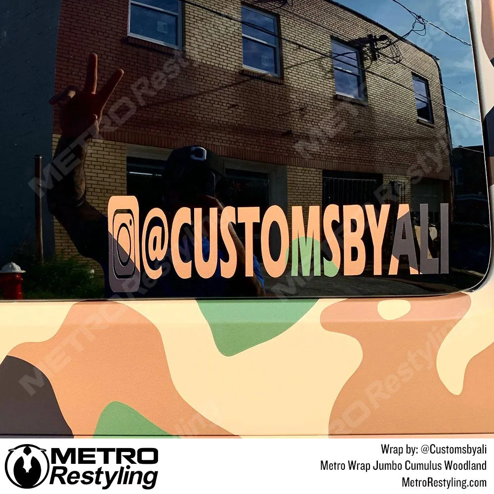 Metro Wrap Jumbo Cumulus Woodland Camouflage Vinyl Film