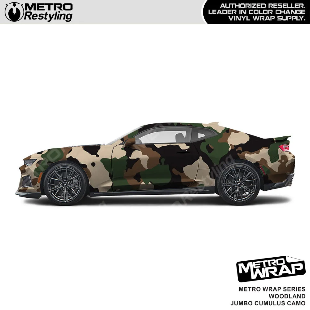 Metro Wrap Jumbo Cumulus Woodland Camouflage Vinyl Film