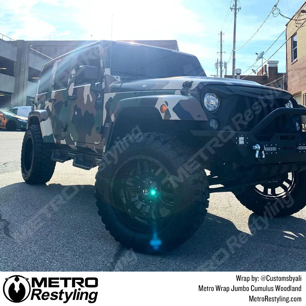 Metro Wrap Jumbo Cumulus Woodland Camouflage Vinyl Film
