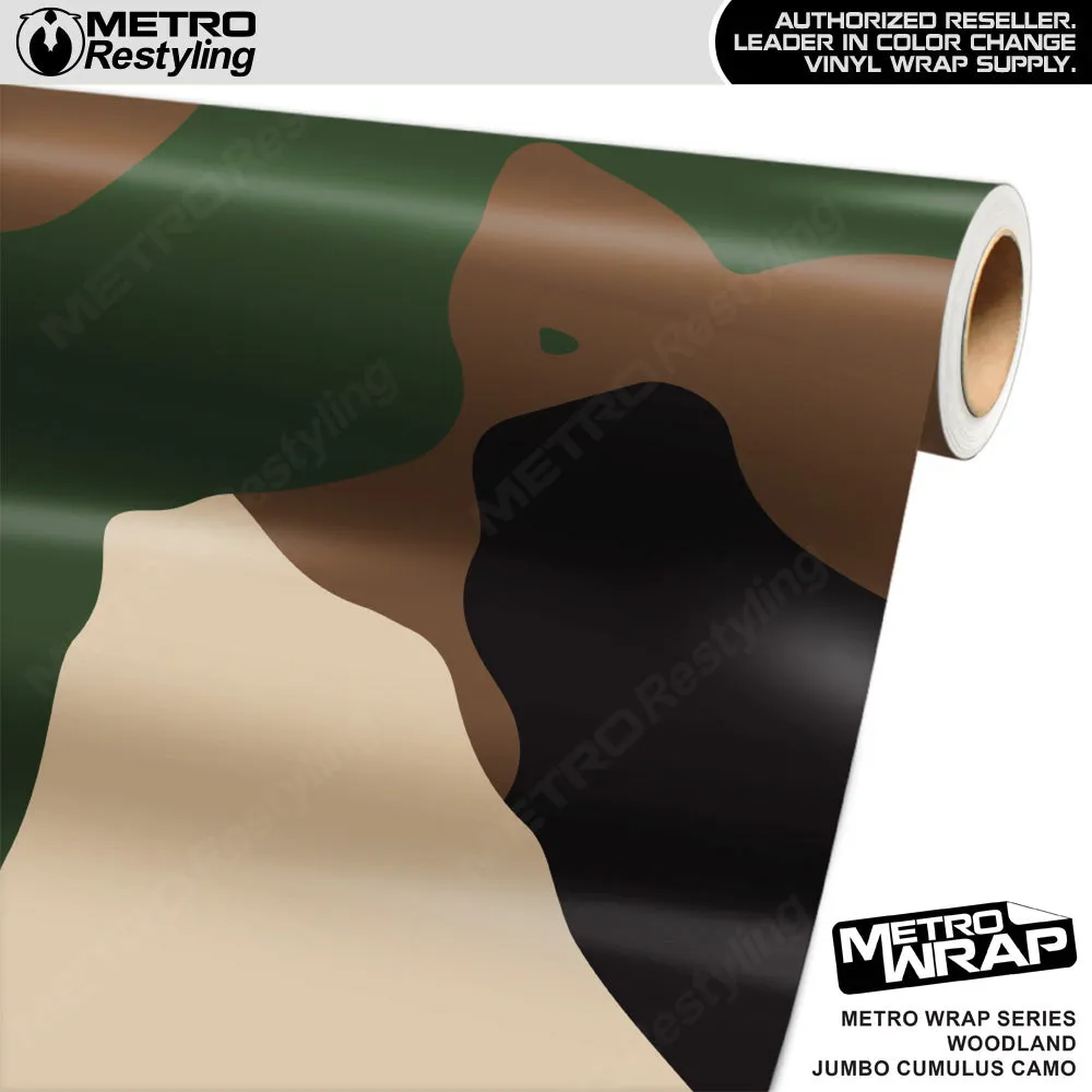 Metro Wrap Jumbo Cumulus Woodland Camouflage Vinyl Film