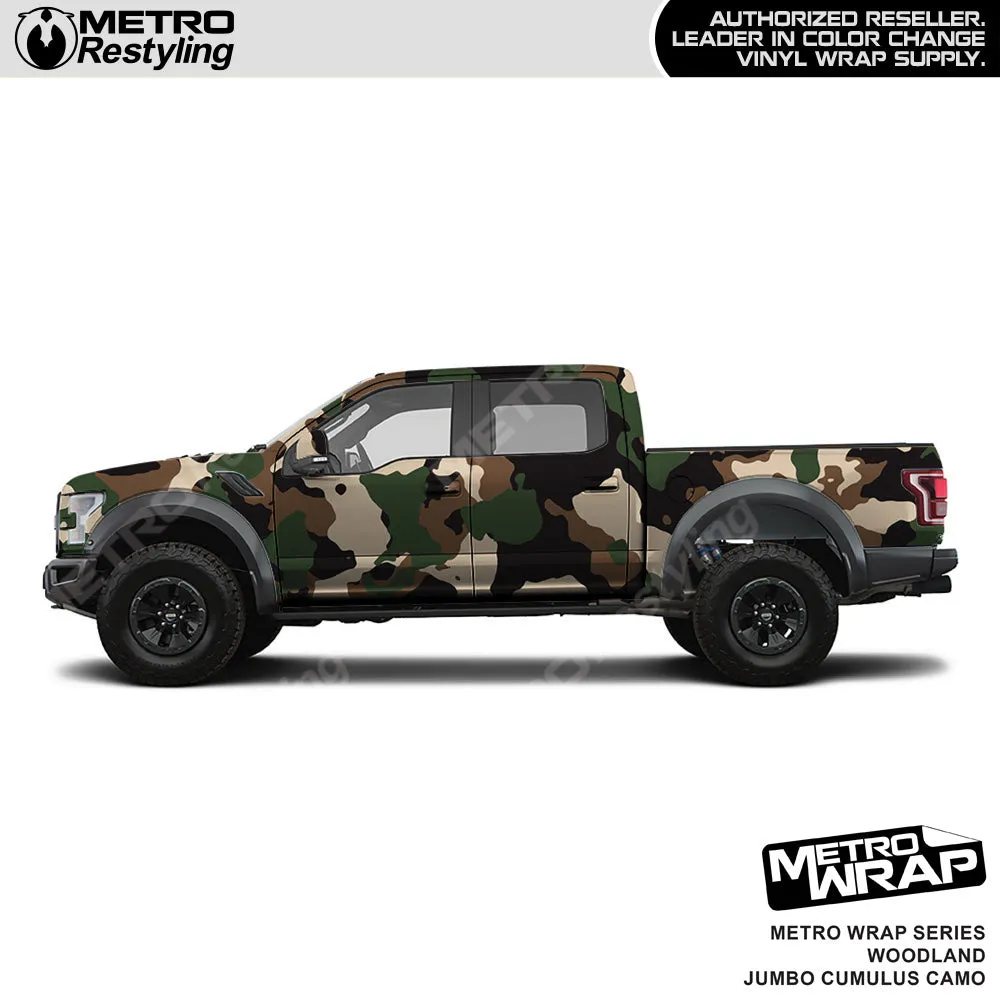 Metro Wrap Jumbo Cumulus Woodland Camouflage Vinyl Film