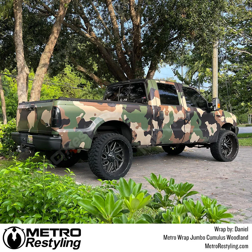 Metro Wrap Jumbo Cumulus Woodland Camouflage Vinyl Film