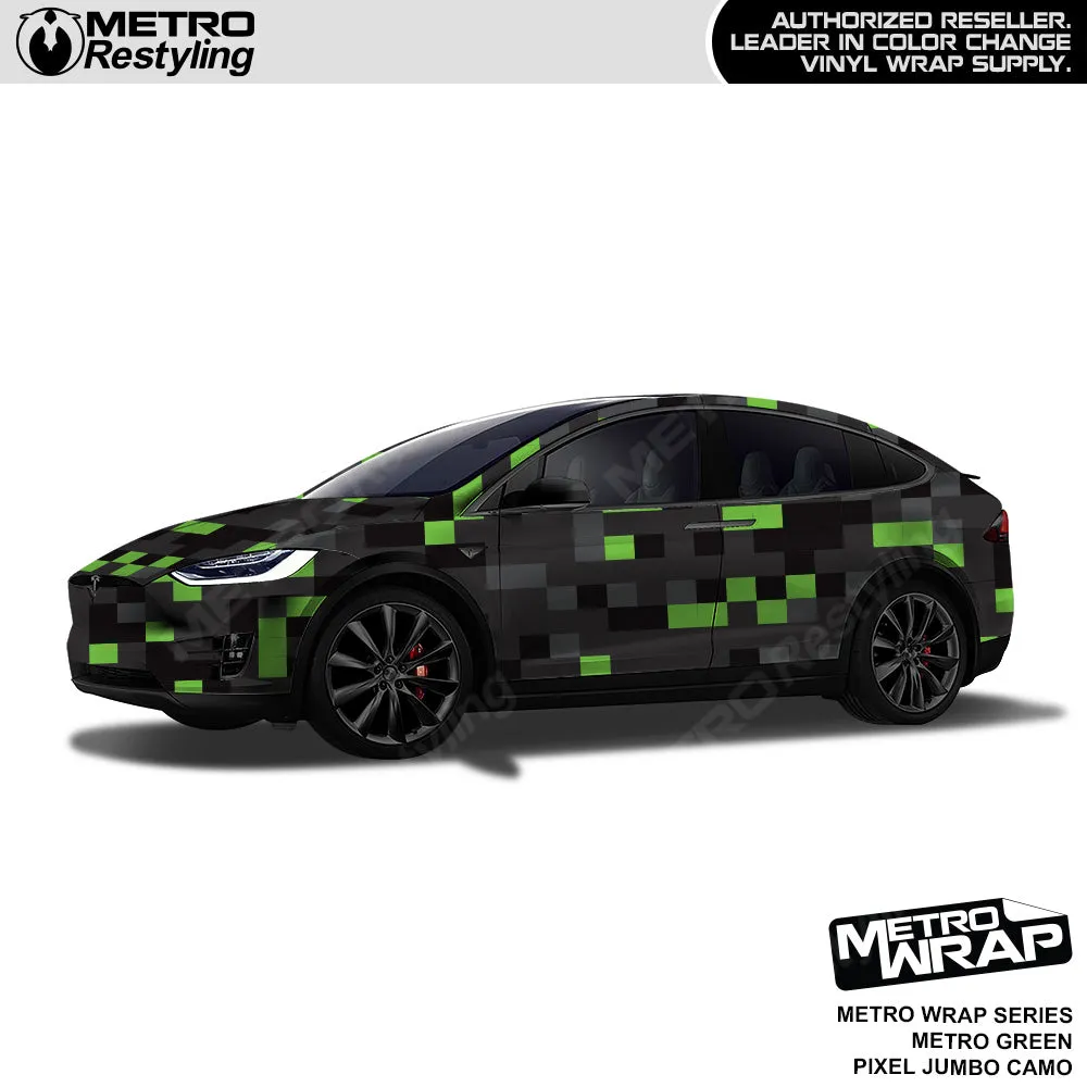 Metro Wrap Jumbo Pixel Metro Green Camouflage Vinyl Film