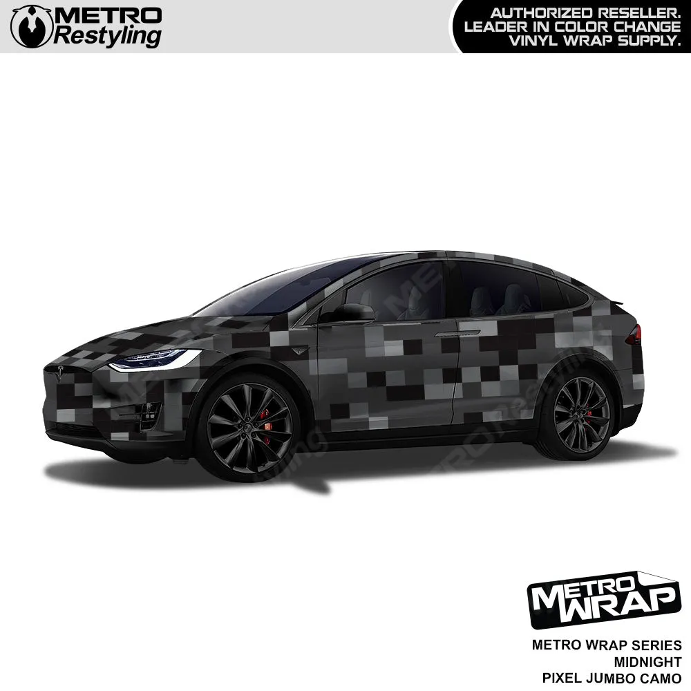 Metro Wrap Jumbo Pixel Midnight Camouflage Vinyl Film