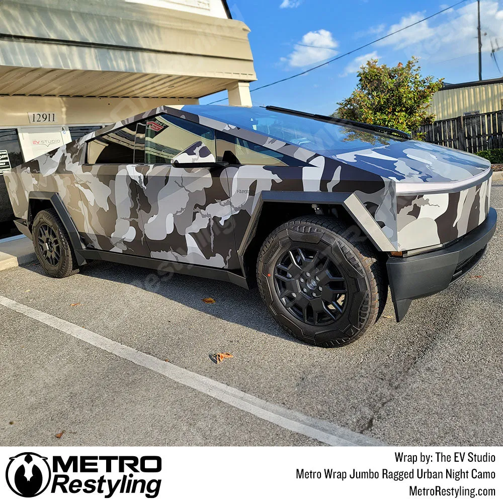 Metro Wrap Jumbo Ragged Urban Night Camouflage Vinyl Film