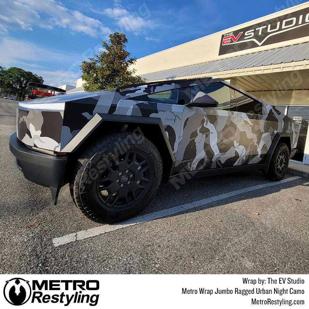 Metro Wrap Jumbo Ragged Urban Night Camouflage Vinyl Film