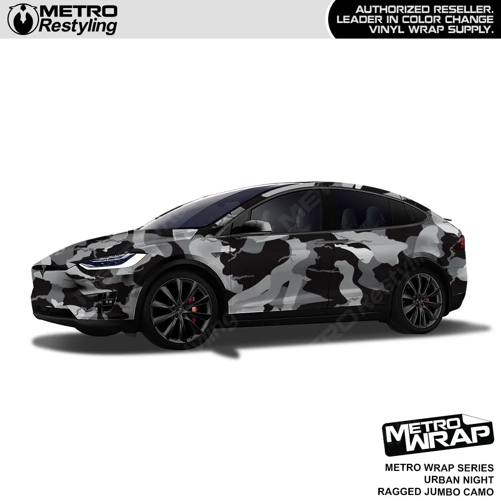Metro Wrap Jumbo Ragged Urban Night Camouflage Vinyl Film