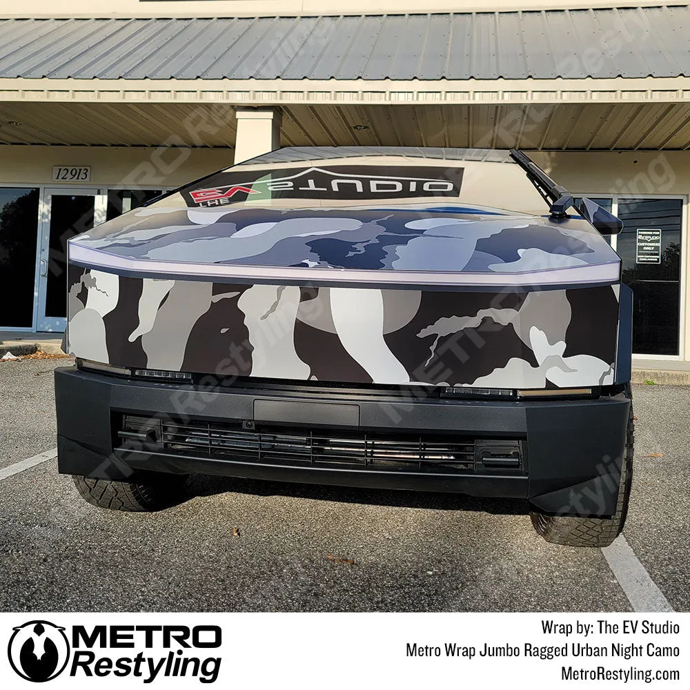 Metro Wrap Jumbo Ragged Urban Night Camouflage Vinyl Film