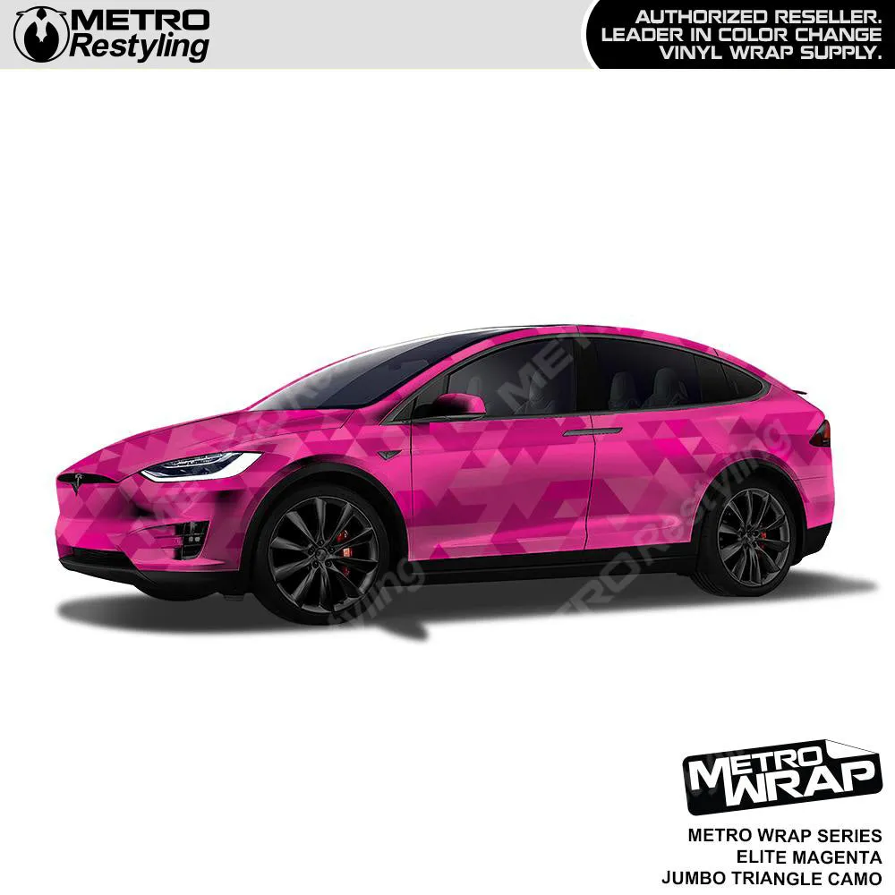 Metro Wrap Jumbo Triangle Elite Magenta Camouflage Vinyl Film