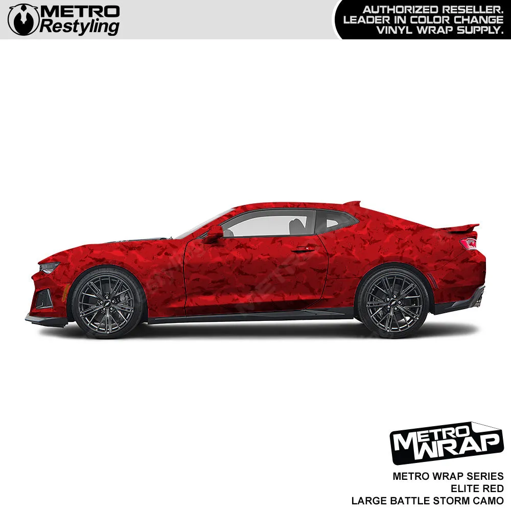Metro Wrap Large Battle Storm Elite Red Camouflage Vinyl Film
