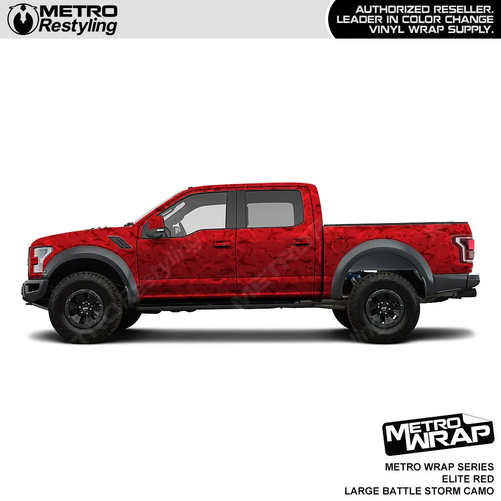 Metro Wrap Large Battle Storm Elite Red Camouflage Vinyl Film