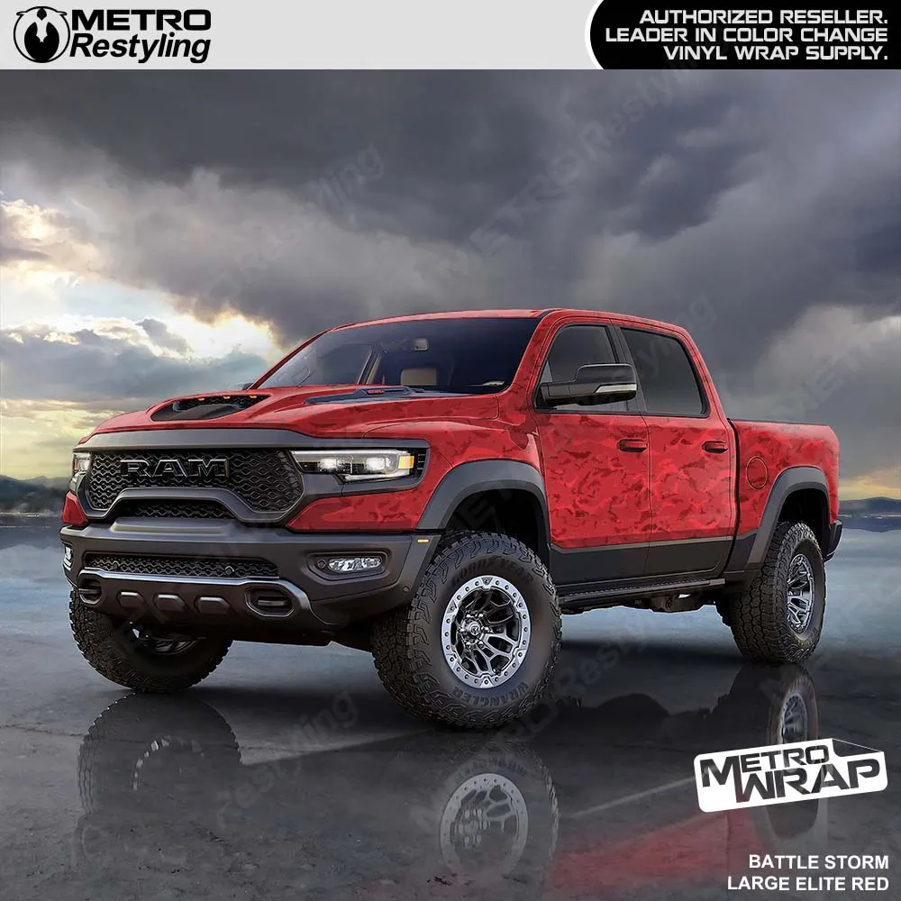 Metro Wrap Large Battle Storm Elite Red Camouflage Vinyl Film