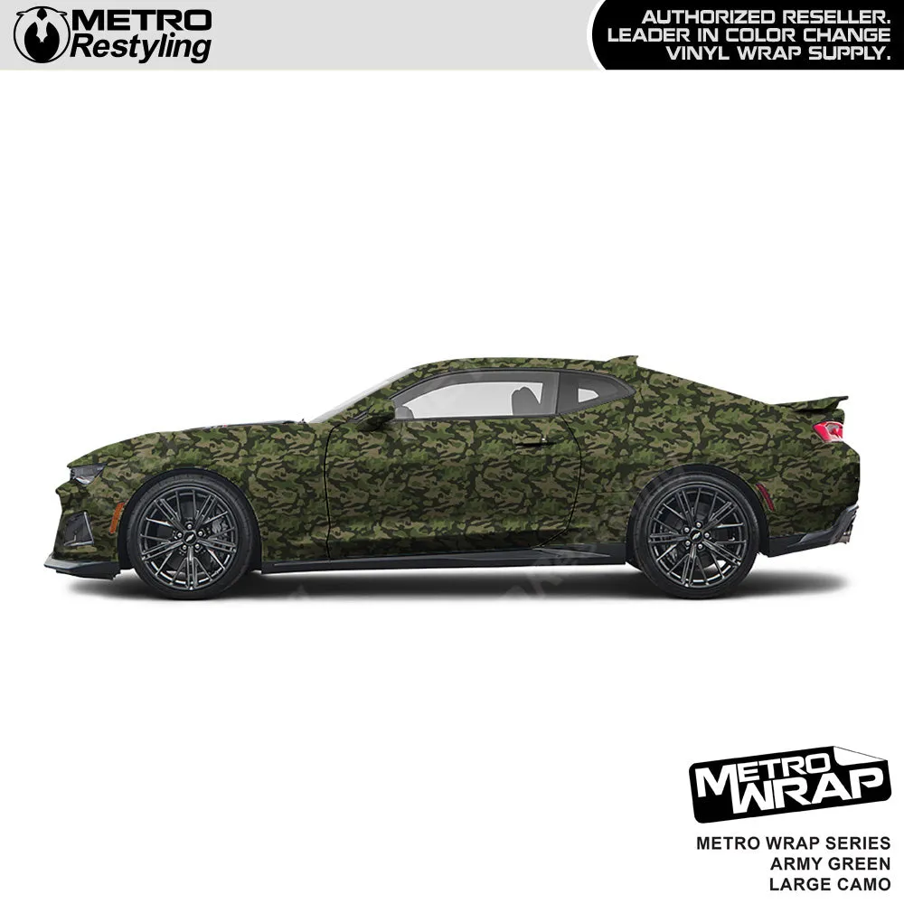 Metro Wrap Large Classic Army Green Camouflage Vinyl Film