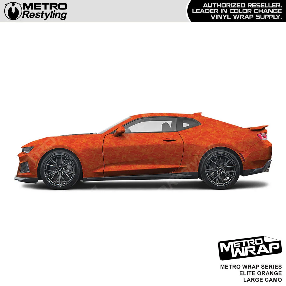 Metro Wrap Large Classic Elite Orange Camouflage Vinyl Film - 3M Film - Satin Finish | BLOWOUT STOCK | (5 Sq ft) | 100304