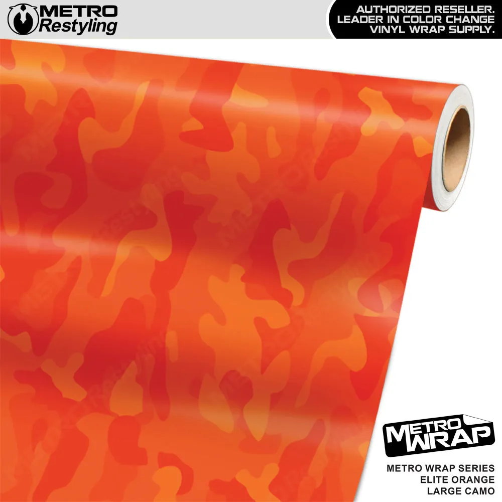 Metro Wrap Large Classic Elite Orange Camouflage Vinyl Film - 3M Film - Satin Finish | BLOWOUT STOCK | (5 Sq ft) | 100304