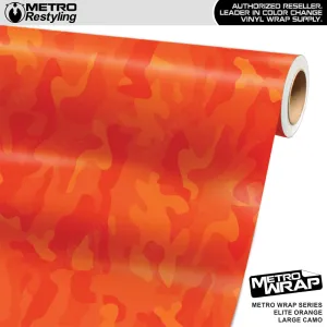 Metro Wrap Large Classic Elite Orange Camouflage Vinyl Film - 3M Film - Satin Finish | BLOWOUT STOCK | (5 Sq ft) | 100304