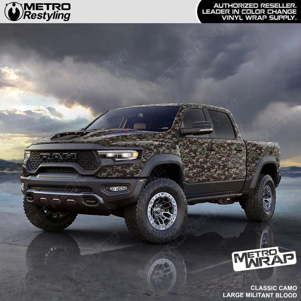 Metro Wrap Large Classic Militant Blood Camouflage Vinyl Film