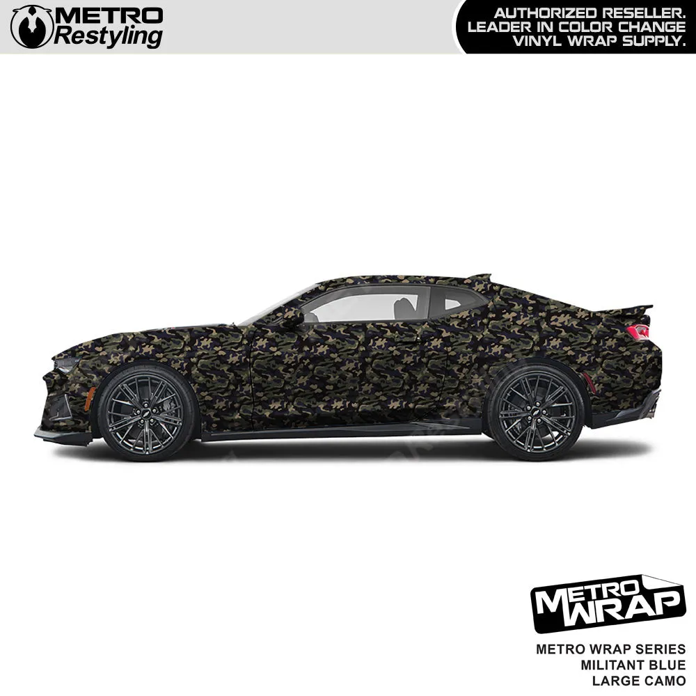 Metro Wrap Large Classic Militant Blue Camouflage Vinyl Film