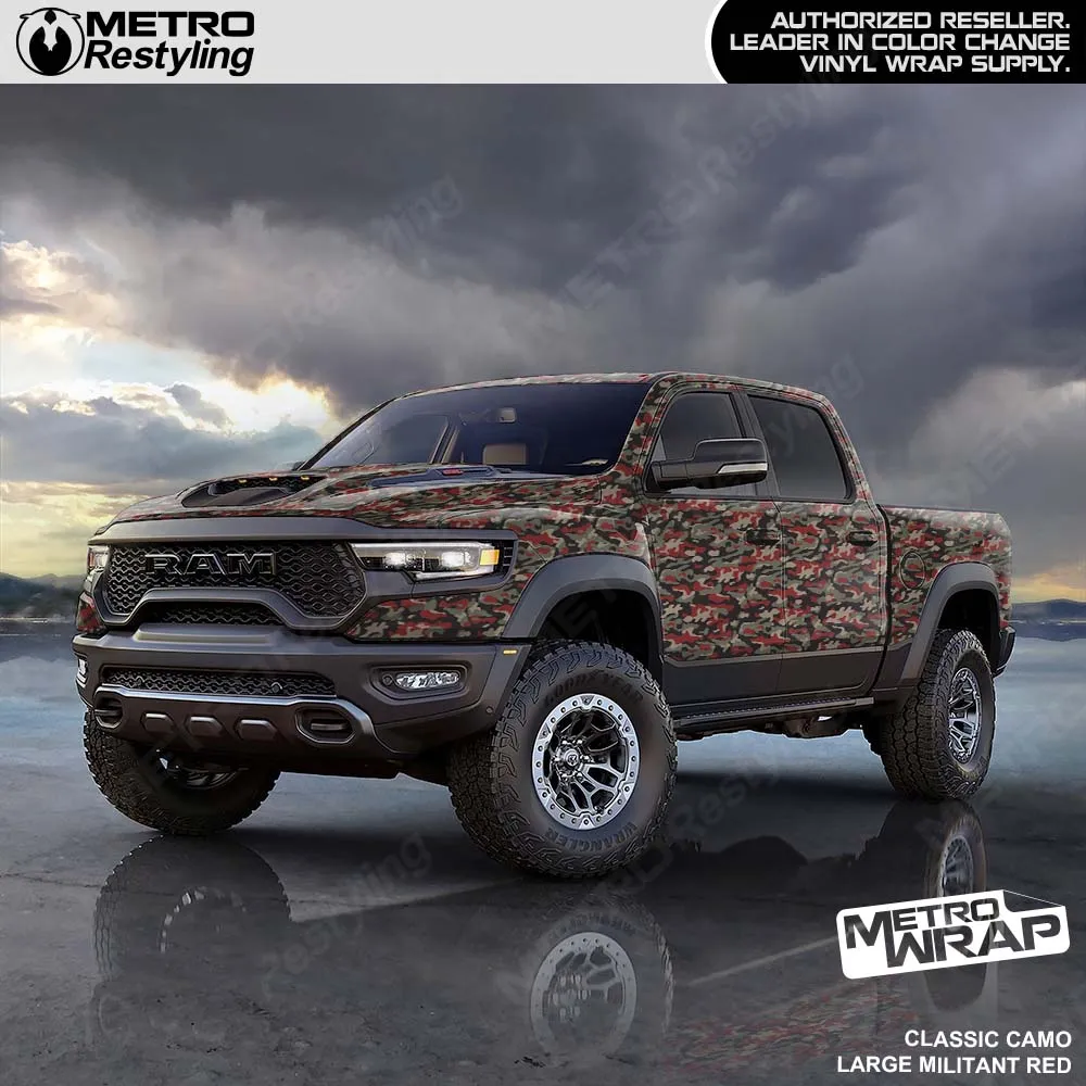 Metro Wrap Large Classic Militant Red Camouflage Vinyl Film