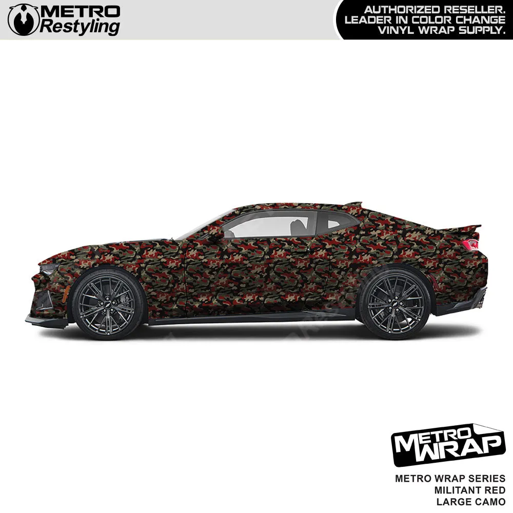 Metro Wrap Large Classic Militant Red Camouflage Vinyl Film