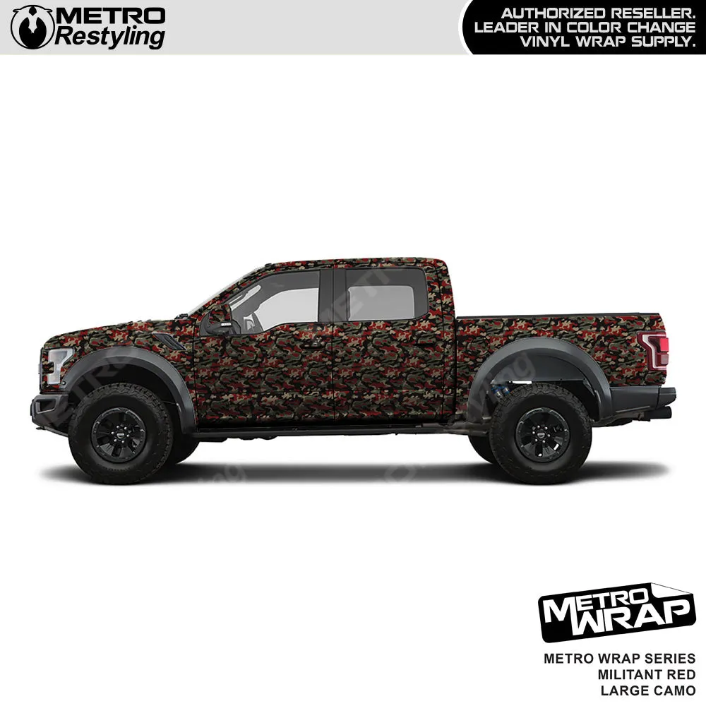 Metro Wrap Large Classic Militant Red Camouflage Vinyl Film