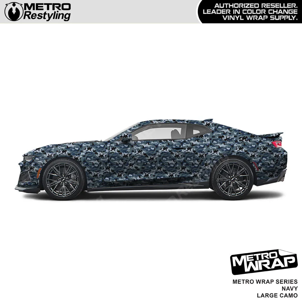 Metro Wrap Large Classic Navy Camouflage Vinyl Film
