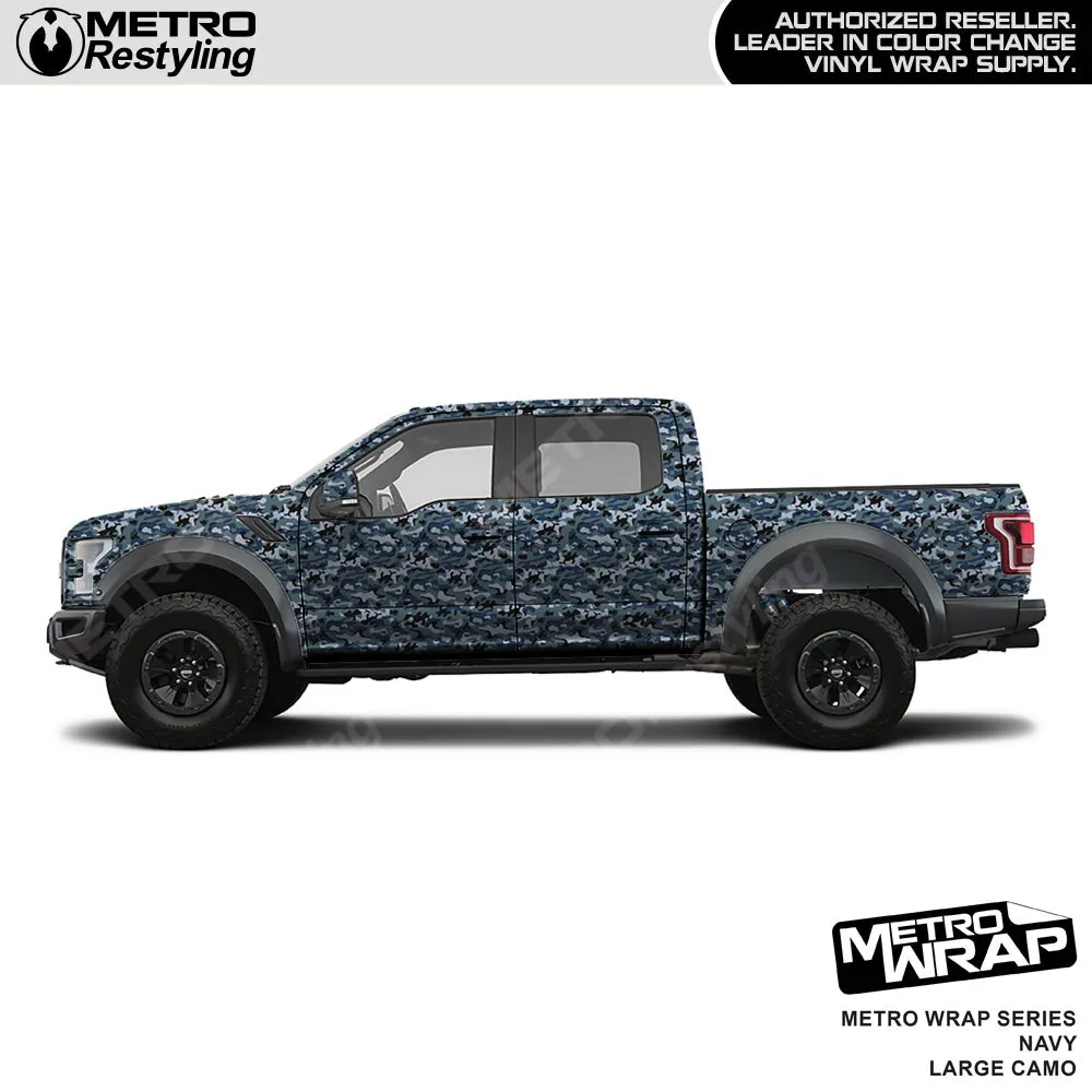 Metro Wrap Large Classic Navy Camouflage Vinyl Film