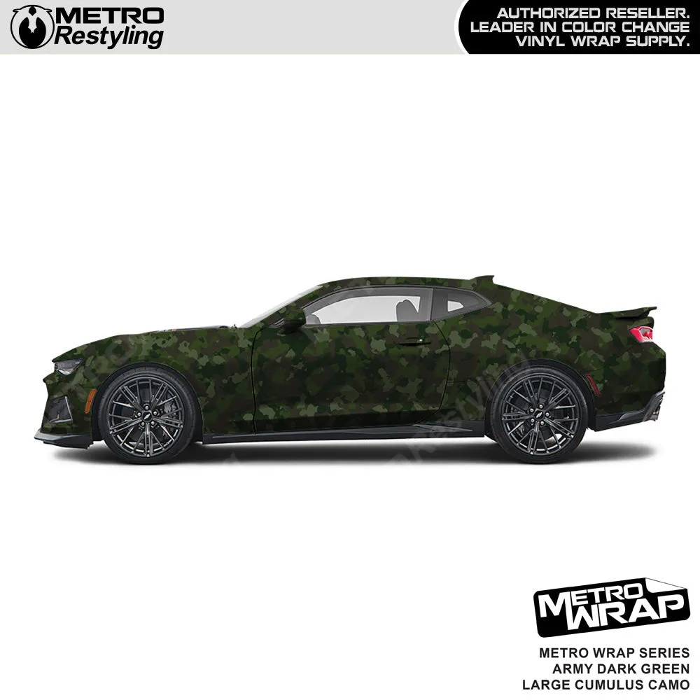 Metro Wrap Large Cumulus Army Dark Green Camouflage Vinyl Film