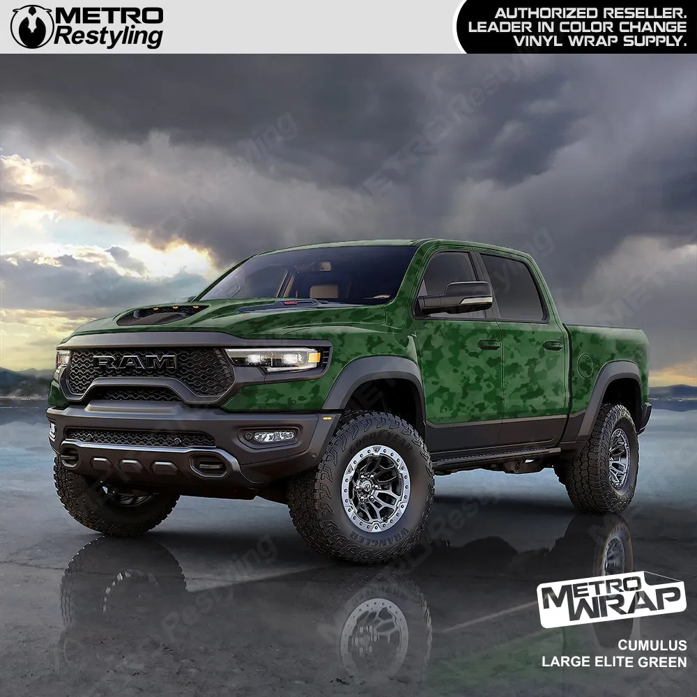 Metro Wrap Large Cumulus Elite Green Camouflage Vinyl Film