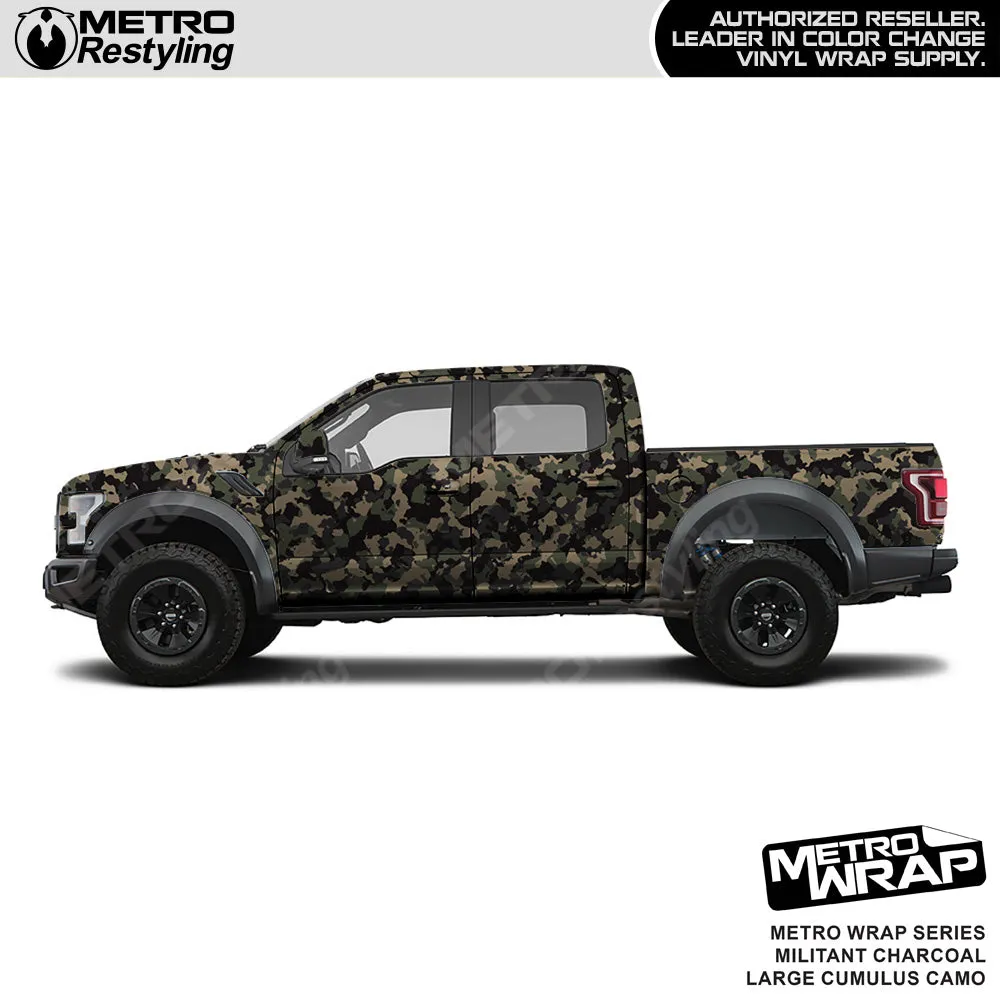 Metro Wrap Large Cumulus Militant Charcoal Camouflage Vinyl Film
