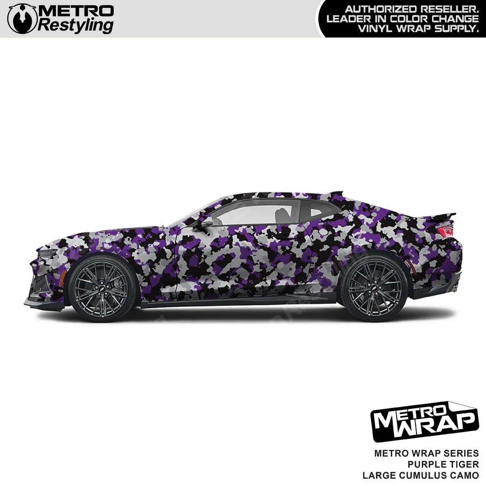 Metro Wrap Large Cumulus Purple Tiger Camouflage Vinyl Film