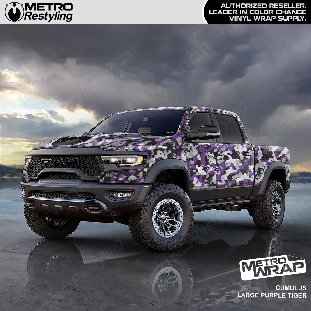 Metro Wrap Large Cumulus Purple Tiger Camouflage Vinyl Film