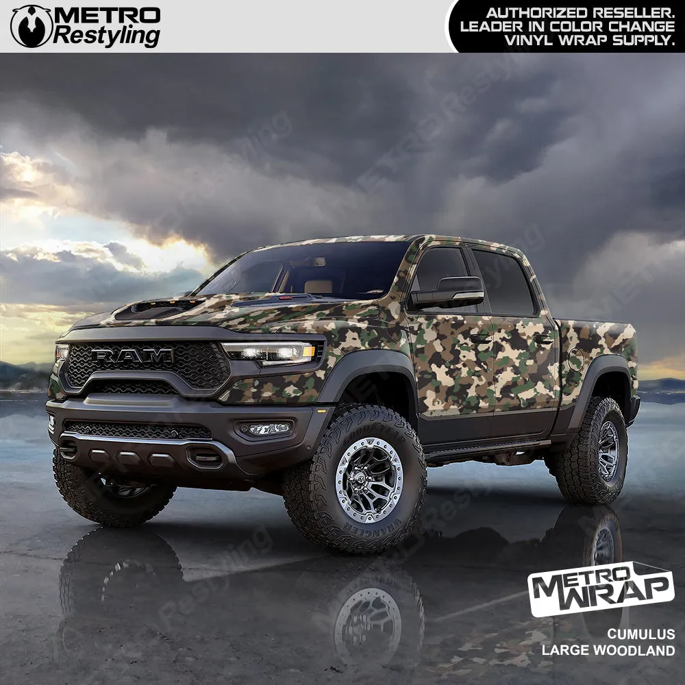 Metro Wrap Large Cumulus Woodland Camouflage Vinyl Film