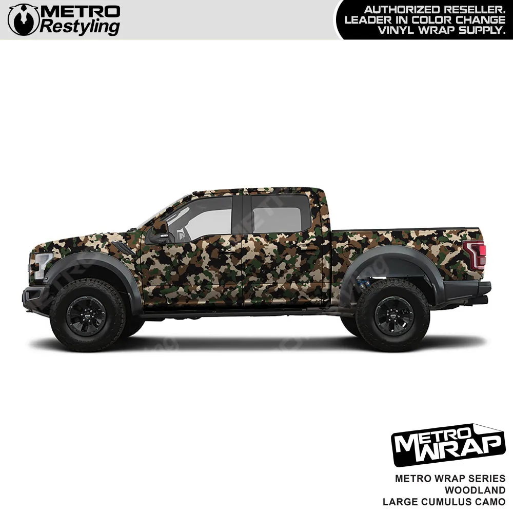 Metro Wrap Large Cumulus Woodland Camouflage Vinyl Film