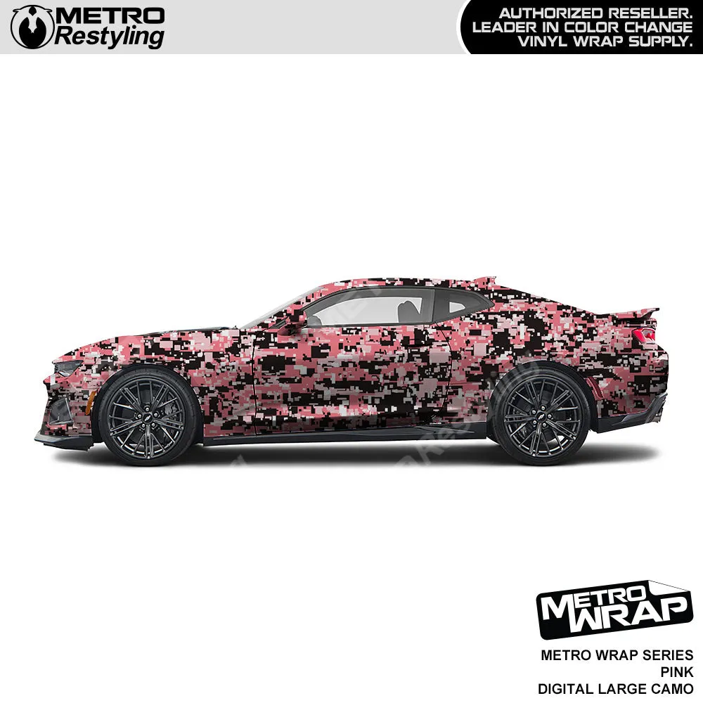 Metro Wrap Large Digital Pink Camouflage Vinyl Film